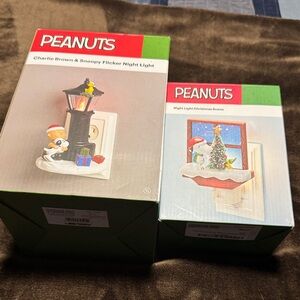 Peanuts Christmas Night Light Set - Black, Red, Green
